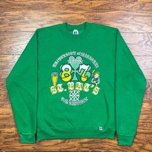 VINTAGE 1987 UNIVERSITY OF MISSOURI ROLLA ST PATRICK'S DAY USA 80s SWEATSHIRT